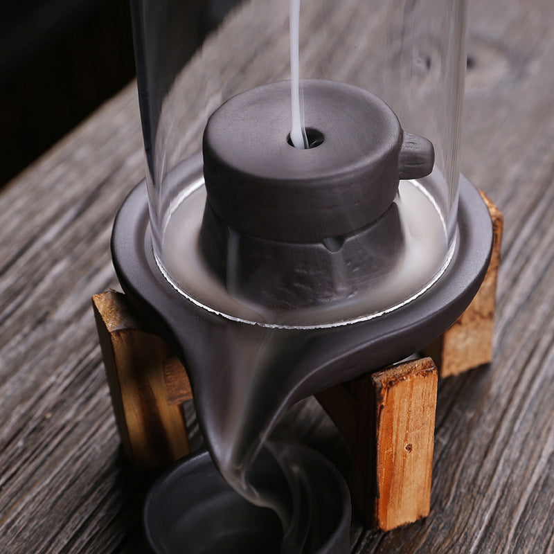 Handmade Ceramic Incense Burner Smoke Waterfall