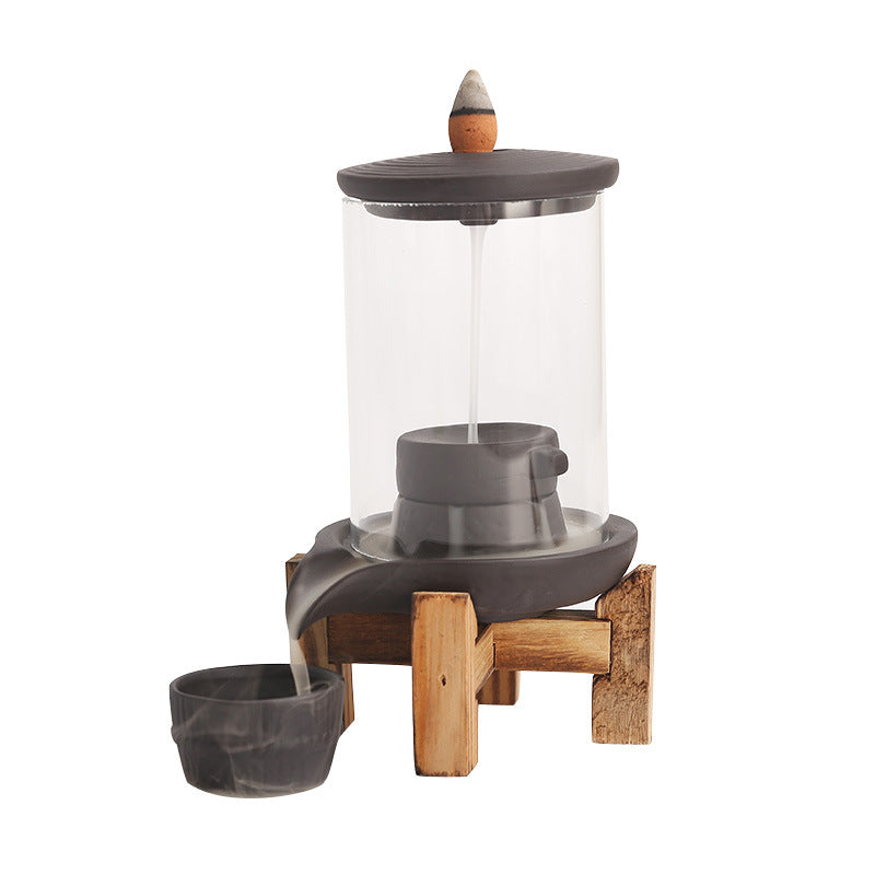 Handmade Ceramic Incense Burner Smoke Waterfall