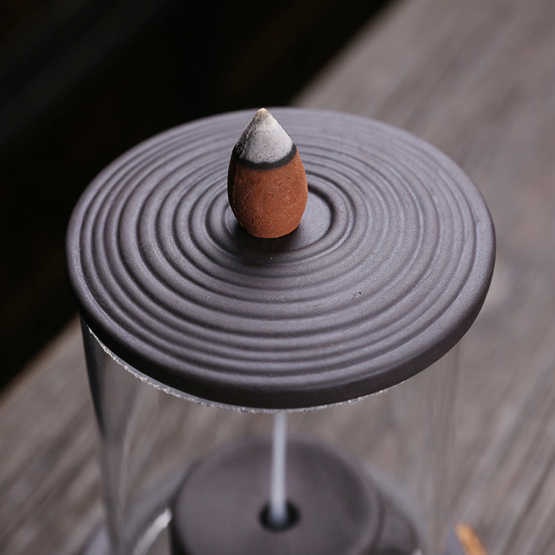 Handmade Ceramic Incense Burner Smoke Waterfall